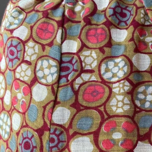 Anthropologie Small Retro Dress Boho Fall Cotton 50s style Edme & Esyllte Art - Picture 7 of 17